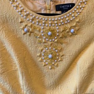 Soft yellow formal dress